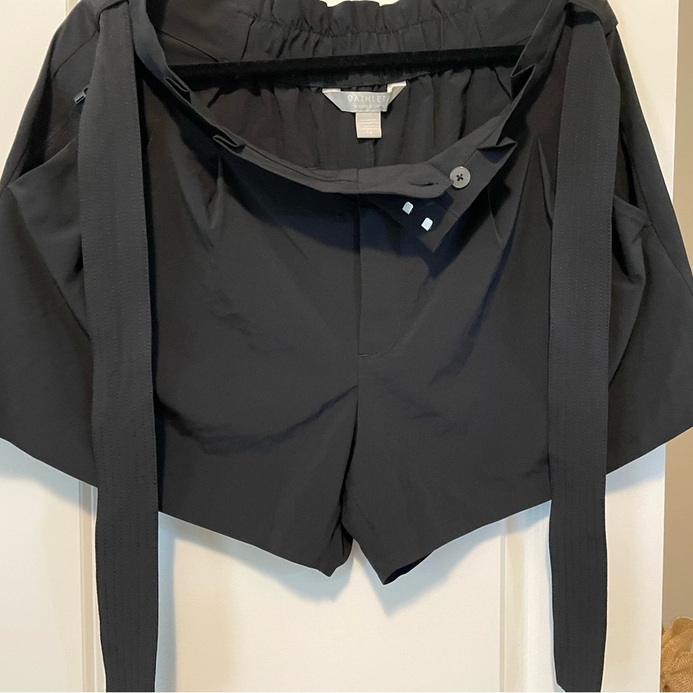 Black High-Waisted Shorts with Belt